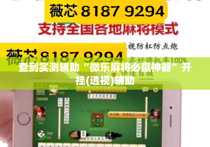 查到实测辅助“微乐麻将必赢神器	”开挂(透视)辅助