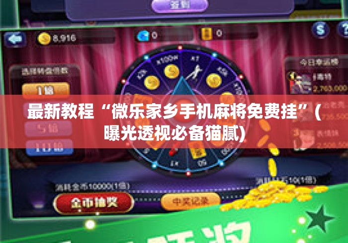 最新教程“微乐家乡手机麻将免费挂	”(曝光透视必备猫腻)