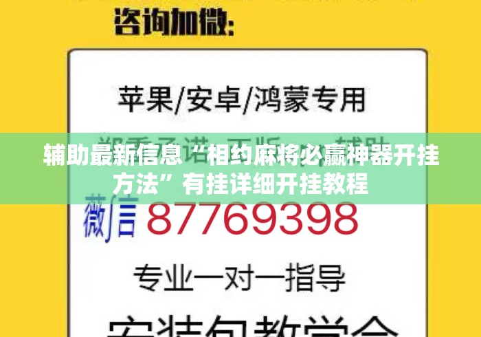 辅助最新信息“相约麻将必赢神器开挂方法	”有挂详细开挂教程
