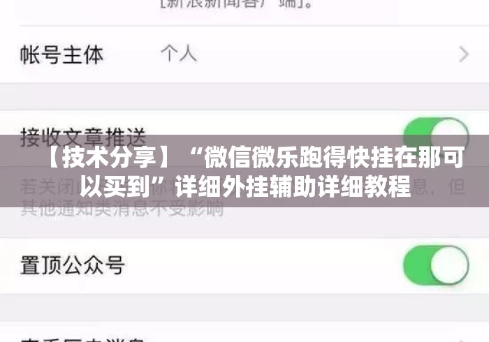 【技术分享】“微信微乐跑得快挂在那可以买到	”详细外挂辅助详细教程