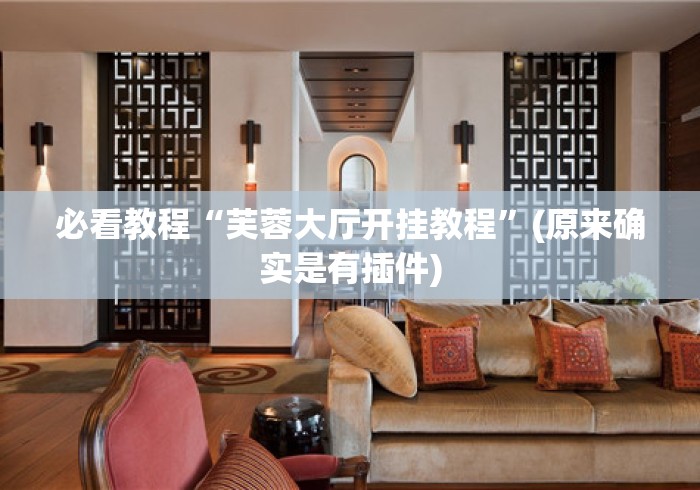必看教程“芙蓉大厅开挂教程”(原来确实是有插件)