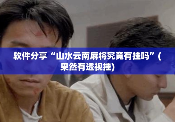 软件分享“山水云南麻将究竟有挂吗”(果然有透视挂)