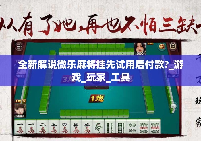 全新解说微乐麻将挂先试用后付款?_游戏_玩家_工具