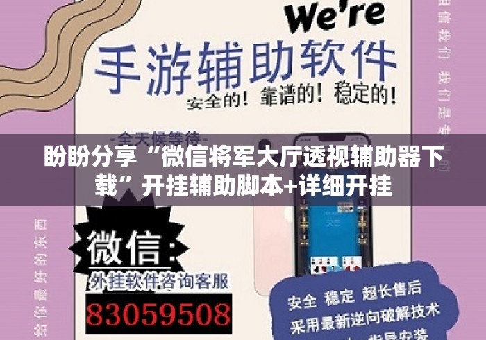 盼盼分享“微信将军大厅透视辅助器下载”开挂辅助脚本+详细开挂