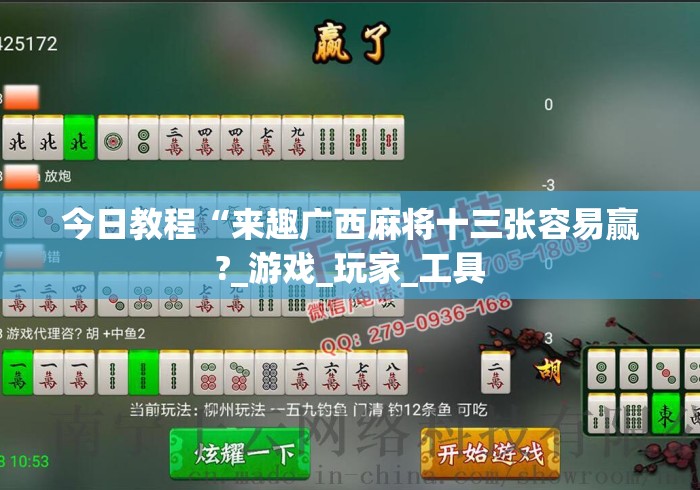 今日教程“来趣广西麻将十三张容易赢?_游戏_玩家_工具