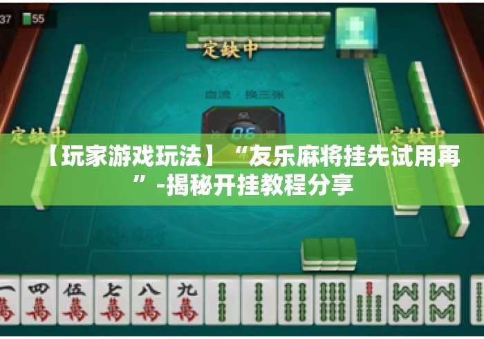 【玩家游戏玩法】“友乐麻将挂先试用再	”-揭秘开挂教程分享