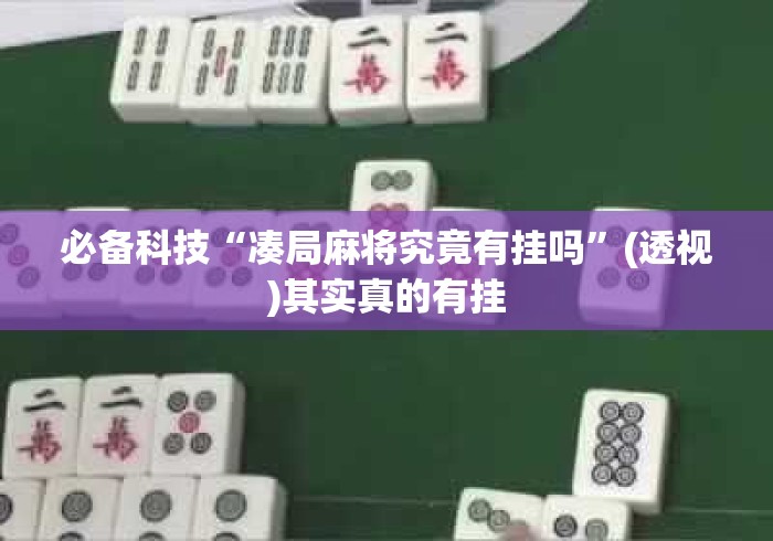 必备科技“凑局麻将究竟有挂吗	”(透视)其实真的有挂