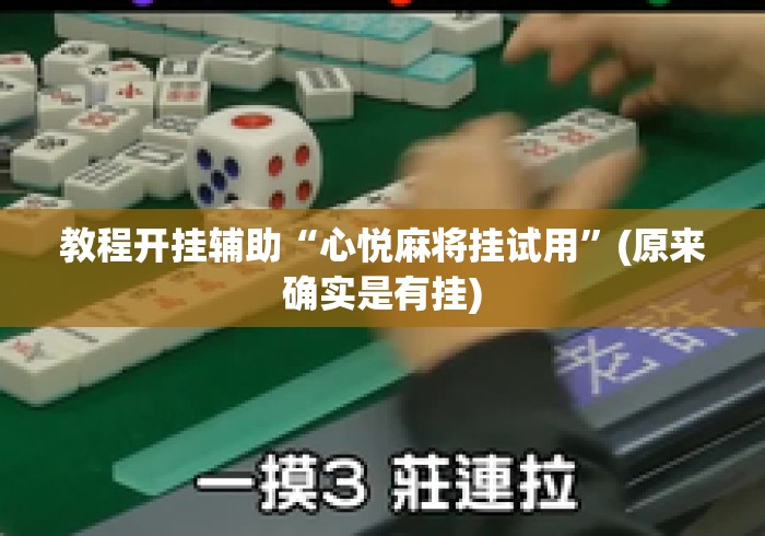 教程开挂辅助“心悦麻将挂试用	”(原来确实是有挂)