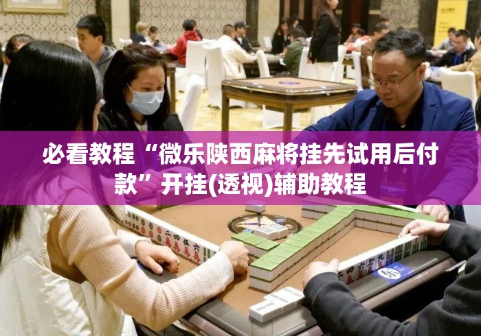 必看教程“微乐陕西麻将挂先试用后付款”开挂(透视)辅助教程