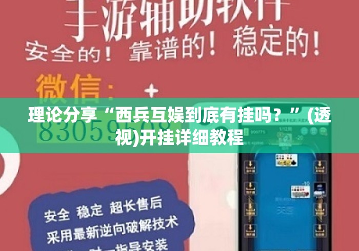 理论分享“西兵互娱到底有挂吗？	”(透视)开挂详细教程