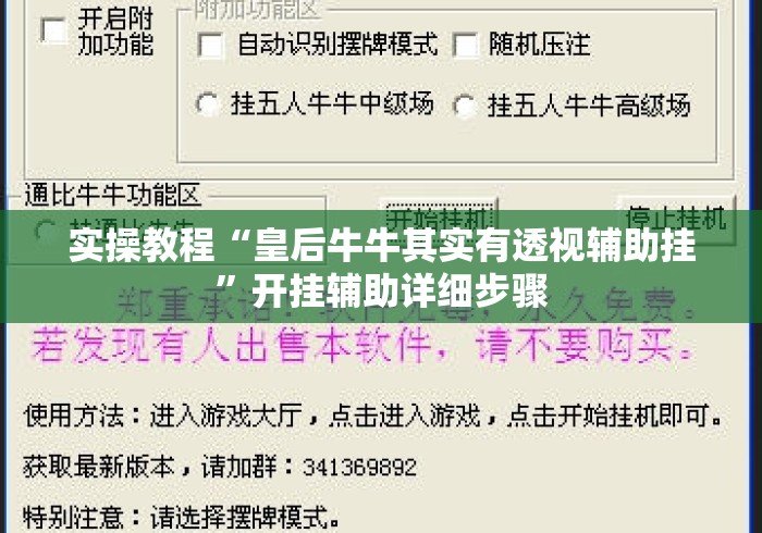 实操教程“皇后牛牛其实有透视辅助挂”开挂辅助详细步骤