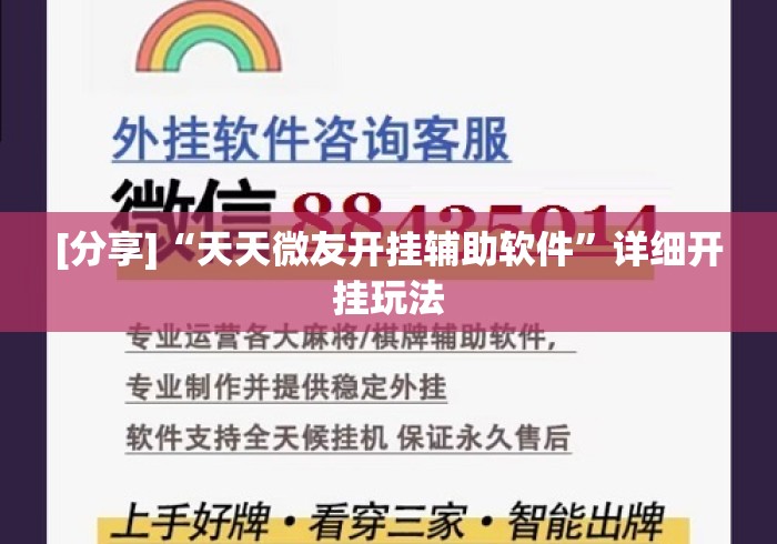 [分享]“天天微友开挂辅助软件”详细开挂玩法