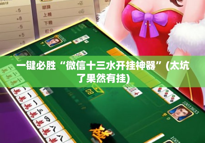 一键必胜“微信十三水开挂神器	”(太坑了果然有挂)