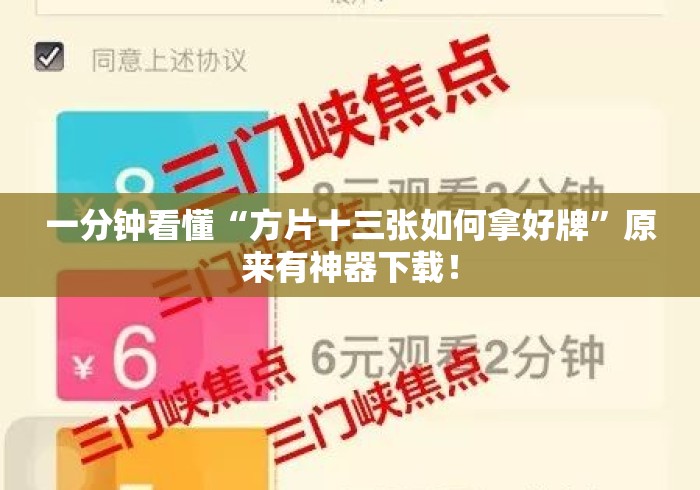 一分钟看懂“方片十三张如何拿好牌”原来有神器下载！