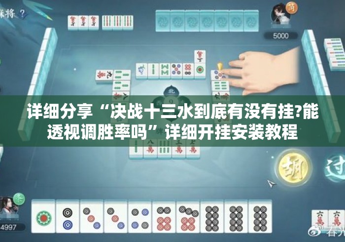 详细分享“决战十三水到底有没有挂?能透视调胜率吗	”详细开挂安装教程