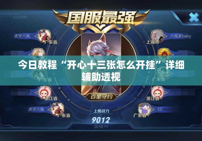 今日教程“开心十三张怎么开挂”详细辅助透视