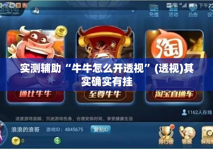 实测辅助“牛牛怎么开透视”(透视)其实确实有挂