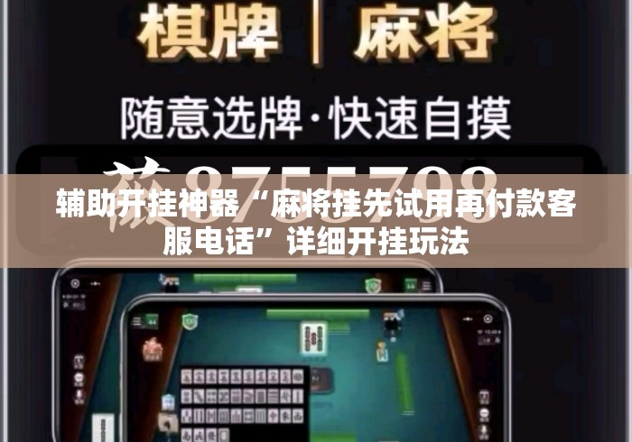 辅助开挂神器“麻将挂先试用再付款客服电话”详细开挂玩法