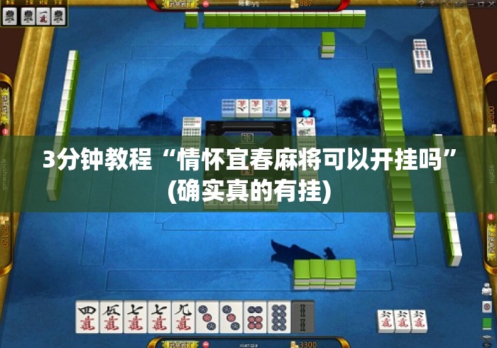 3分钟教程“情怀宜春麻将可以开挂吗”(确实真的有挂)