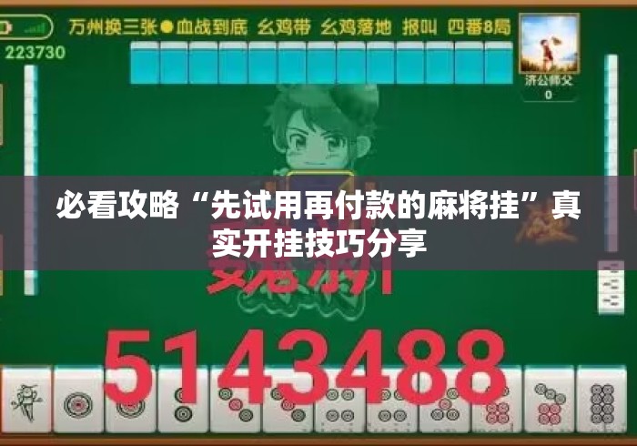 必看攻略“先试用再付款的麻将挂”真实开挂技巧分享