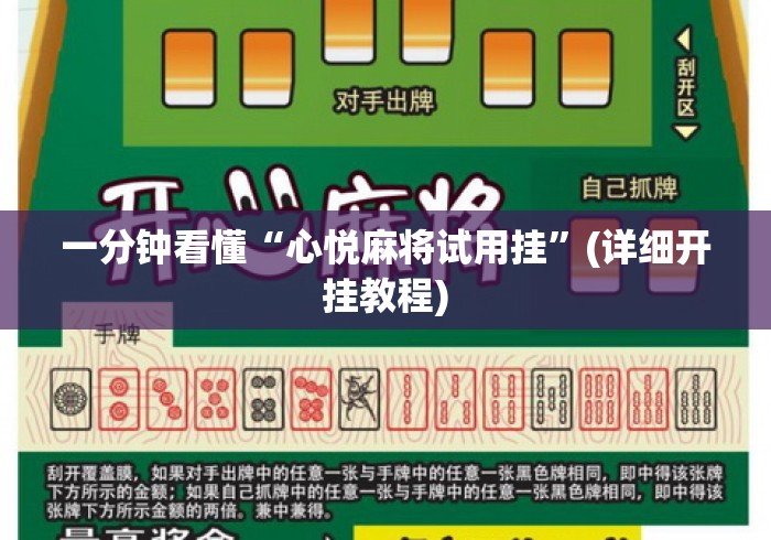 一分钟看懂“心悦麻将试用挂”(详细开挂教程)