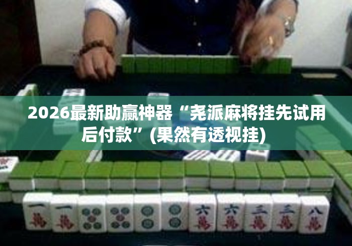 2026最新助赢神器“尧派麻将挂先试用后付款”(果然有透视挂) 