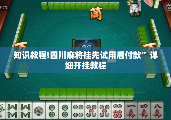 知识教程!四川麻将挂先试用后付款	”详细开挂教程