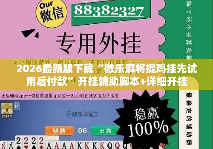 2026最新版下载“微乐麻将捉鸡挂先试用后付款”开挂辅助脚本+详细开挂