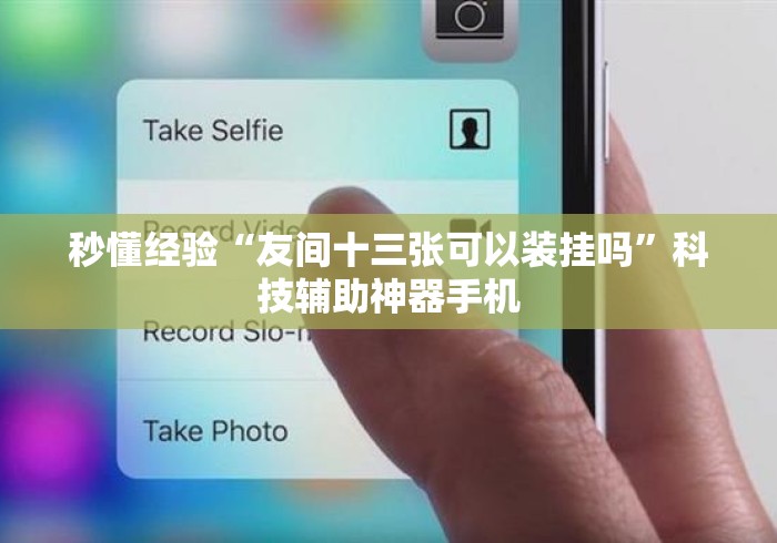 秒懂经验“友间十三张可以装挂吗”科技辅助神器手机