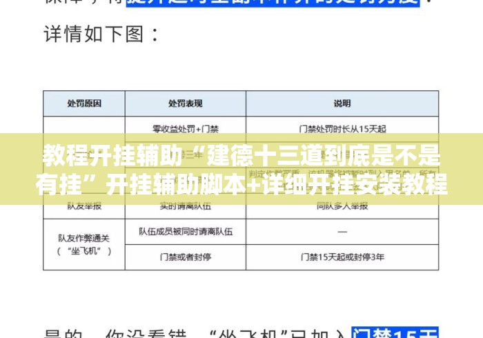 教程开挂辅助“建德十三道到底是不是有挂	”开挂辅助脚本+详细开挂安装教程
