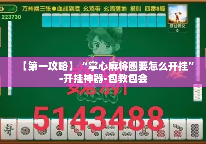 【第一攻略】“掌心麻将圈要怎么开挂”-开挂神器-包教包会