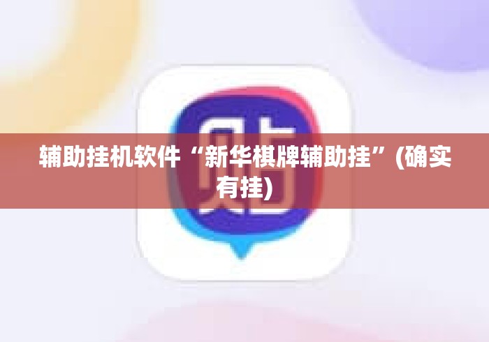 辅助挂机软件“新华棋牌辅助挂”(确实有挂)