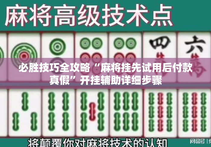 必胜技巧全攻略“麻将挂先试用后付款真假”开挂辅助详细步骤