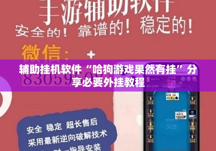 辅助挂机软件“哈狗游戏果然有挂”分享必要外挂教程