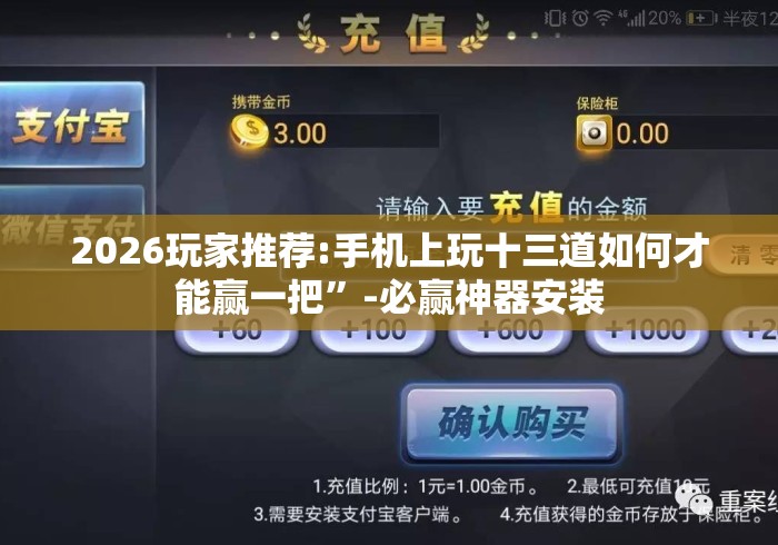2026玩家推荐:手机上玩十三道如何才能赢一把”-必赢神器安装