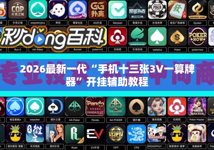 2026最新一代“手机十三张3V一算牌器”开挂辅助教程