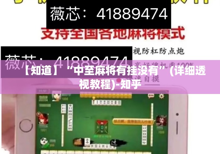 【知道】“中至麻将有挂没有	”(详细透视教程)-知乎
