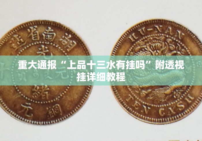 重大通报“上品十三水有挂吗”附透视挂详细教程