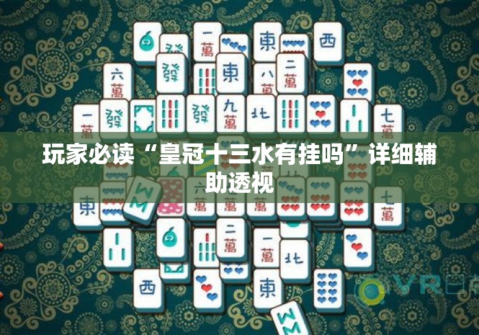 玩家必读“皇冠十三水有挂吗”详细辅助透视