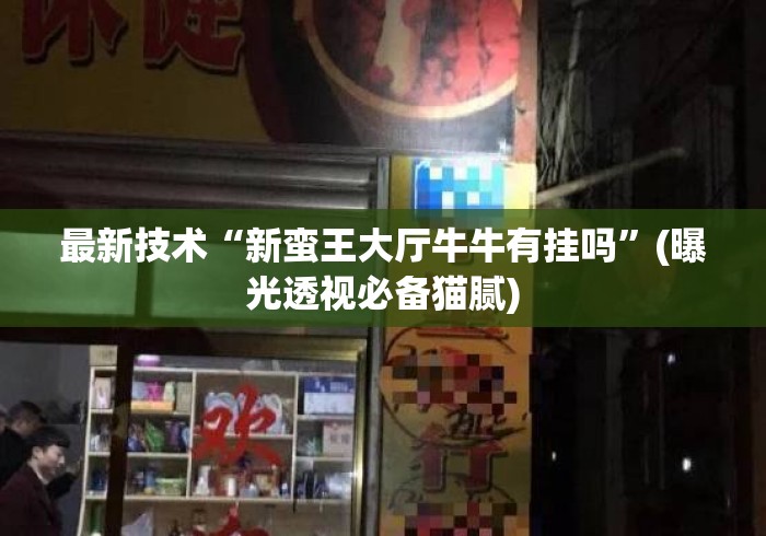 最新技术“新蛮王大厅牛牛有挂吗”(曝光透视必备猫腻)