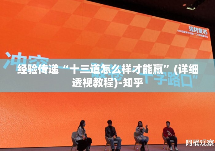 经验传递“十三道怎么样才能赢”(详细透视教程)-知乎