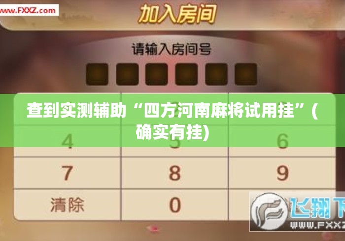查到实测辅助“四方河南麻将试用挂”(确实有挂)