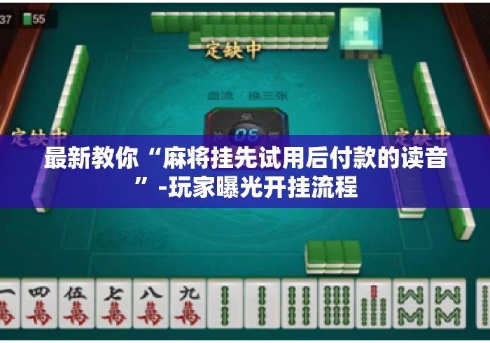 最新教你“麻将挂先试用后付款的读音”-玩家曝光开挂流程