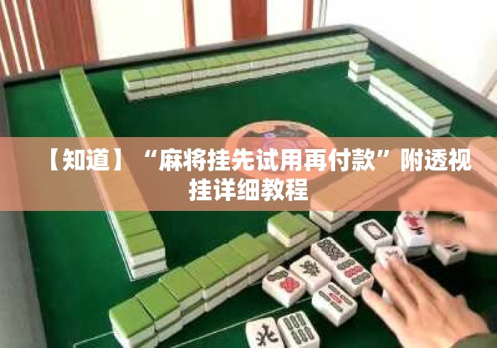 【知道】“麻将挂先试用再付款”附透视挂详细教程