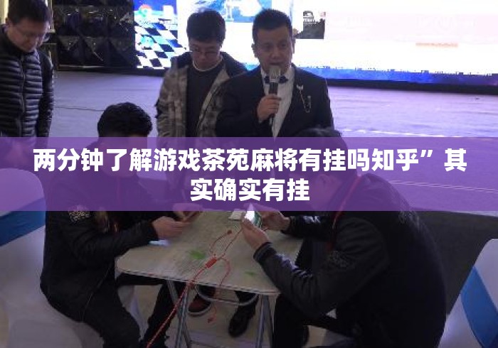 两分钟了解游戏茶苑麻将有挂吗知乎”其实确实有挂