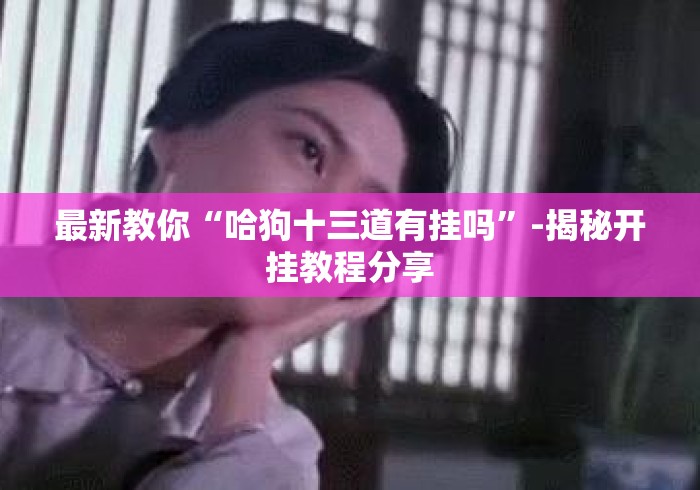 最新教你“哈狗十三道有挂吗”-揭秘开挂教程分享