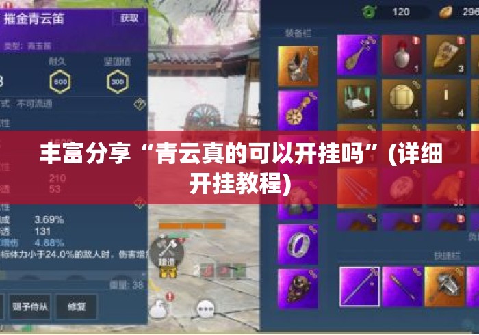 丰富分享“青云真的可以开挂吗”(详细开挂教程)
