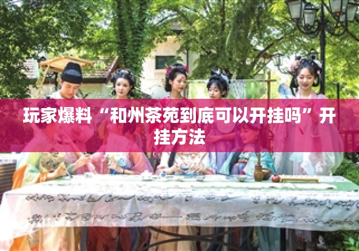 玩家爆料“和州茶苑到底可以开挂吗”开挂方法