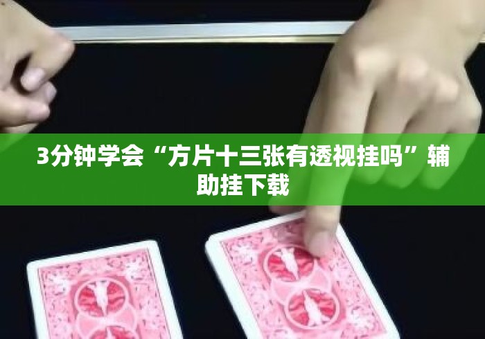 3分钟学会“方片十三张有透视挂吗”辅助挂下载