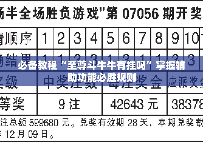 必备教程“至尊斗牛牛有挂吗”掌握辅助功能必胜规则